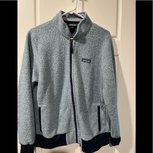 Patagonia women cardigan in blue size large